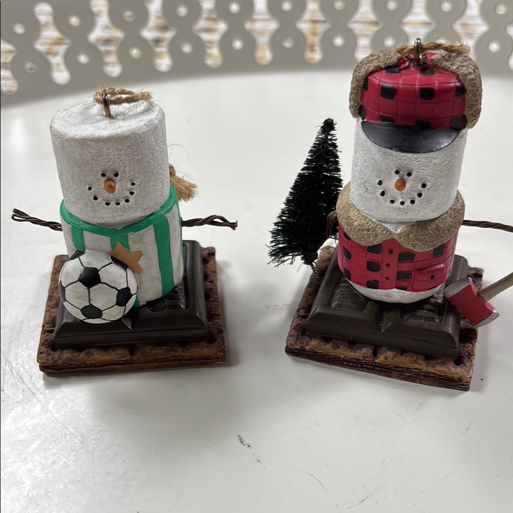 The original S’mores ornaments soccer sport and cutting Christmas tree